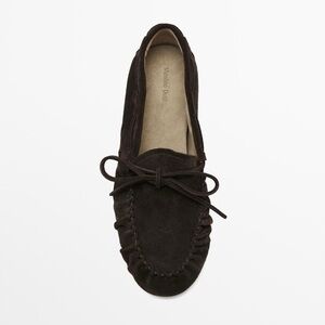 Massimo Dutti Black Moccasins for Women